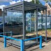 Rookoverkapping Myla Standaard 15 Rookabri 2x2m met sta-rooktafel Graphite (zelfdovende asbak) . Voor 4 tot 5 rokers.